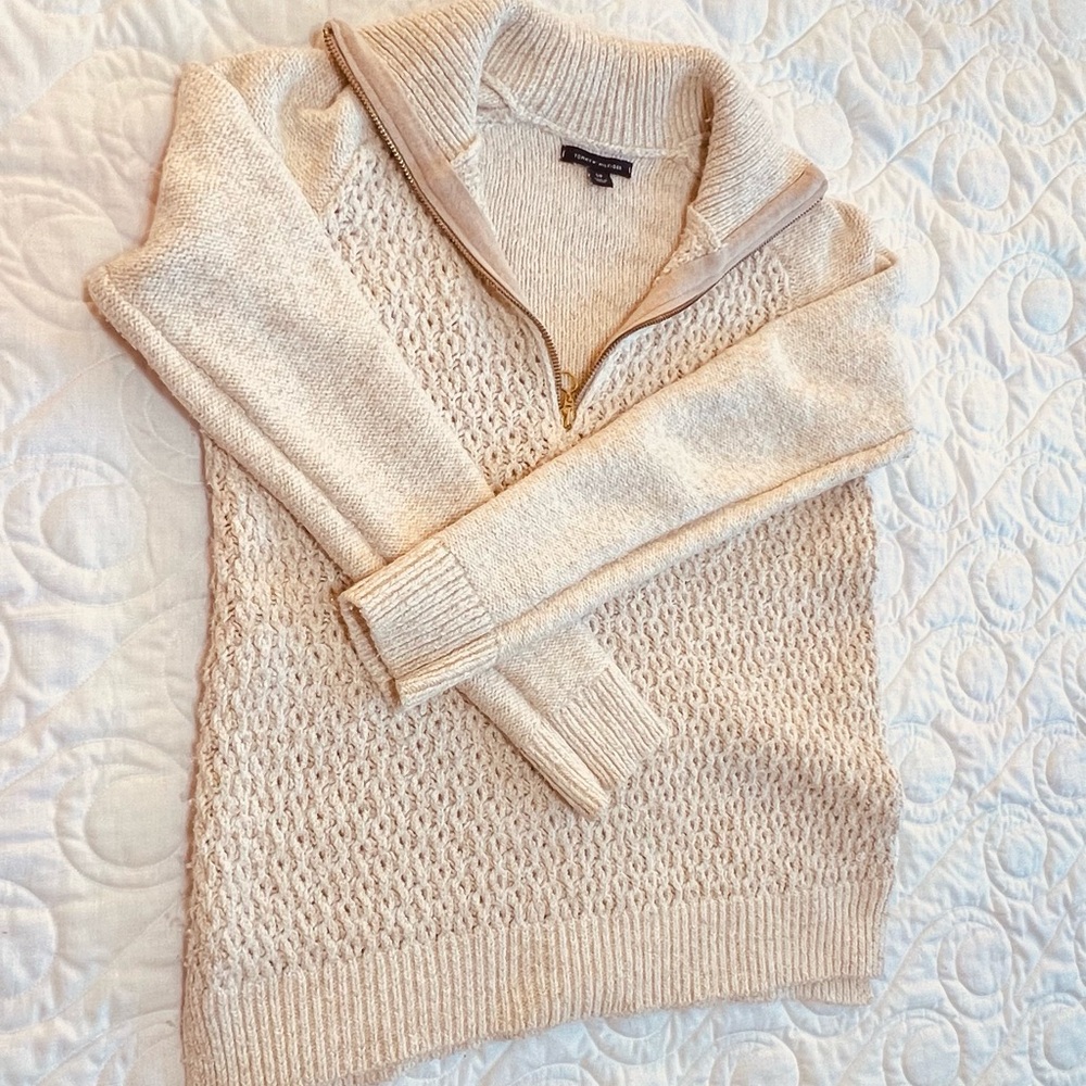 Tommy Hilfiger Cream Turtleneck Sweater - Picture 3 of 6